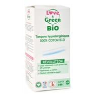 Love & green tampons hypoallerg. Avec applicateur super bio x14