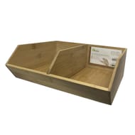 Organisateur double taille en bambou 34.5x31x12.5cm
