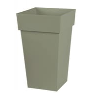 Pot toscane haut carre 39x39x65cm 62l - vert laurier