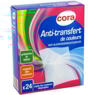 Cora lingettes anti transfert X24