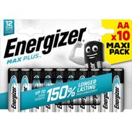 Energizer 10 piles max plus  aa/lr06 dure jusqu'a 150% plus longtemps 240g