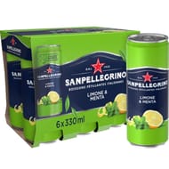 San Pellegrino limone & menta 6x33cl (citron, menthe)