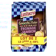 Lustucru sélection gnocchi à poêler extra jambon fromage 280g lot de 2 - 2ème -68%
