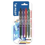 Pilot Frixion ball clicker x 4 fun (noir, bleu, rouge, vert)