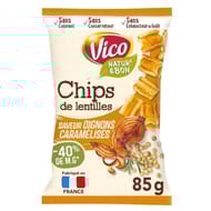 Vico chips de lentilles saveur oignons caramélisés 85g
