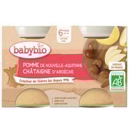 Babybio compote pomme chataigne sans gluten 6 mois 2x 130g