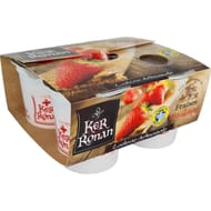 KER RONAN Yaourts brassés fraise de Plougastel 4x125g