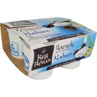 KER RONAN  Yaourts étuvés nature 4x125g