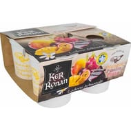 KER RONAN Yaourts brassés mangue fruit de la passion & pitaya 4x125g