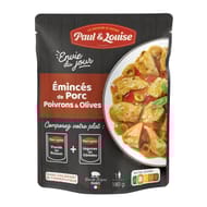 Paul et louise émincés de porc poivrons & olives 180g