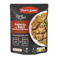 Paul et louise émincés de boeuf poivre de tellichery 180g