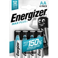 Energizer 4 piles Max Plus AA/LR6 durent jusqu'à 150% plus longtemps alcalines 96g