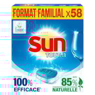 Sun tablettes lave-vaisselle tout en 1 x58 tablettes