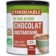 Ethiquable chocolat instantané 50% cacao bio 425g