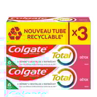 Colgate total dentifrice detox lot de 3 x 75 ml