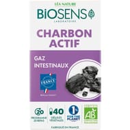 Biosens gélules végétales charbon actif bio 40g