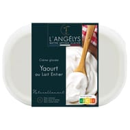 L'angelys crème glacée yaourt au lait entier bac 750ml 450g