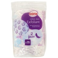 Cora coton duo exfoliant 2 faces maxi-ovales x35