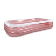 Piscine rectangulaire rose givrée