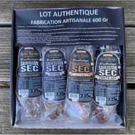 Coffret saucisson sec authentique élaboré sans nitrate et nitrité 600g