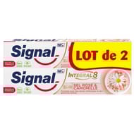 Signal dentifrice nature elements sel rose & camomille 2x75ml