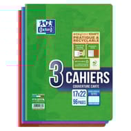 Lot de 3 cahiers easybook kraft oxford agrafes 170x220 96p 90g seyes