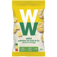 Ww mini galettes de maïs et riz saveur fromage 70g