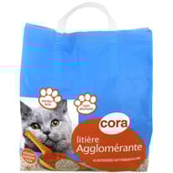 Cora litière pour chat agglomérante bentonite blanche 5l