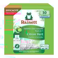 Rainett vaisselle machine tout en 1 ecolabel citron vert x30