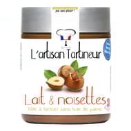 L'artisan tartineur pâte à tartiner lait et noisettes 250g