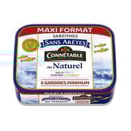 Connetable sardines sans arêtes au naturel 161g