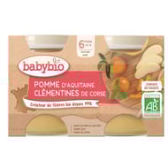 Babybio compote pomme d'Aquitaine clémentine de Corse 260g