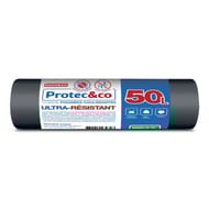 Sacs poubelle ultra résistant anti odeur anti bactérien protec&co 50l x10