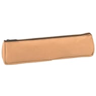 Trousse oxford cuir naturel beige