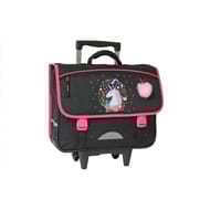 Cartable à roulettes 41cm licorne