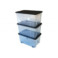 Lot de 3 bacs ventilo 50l noir