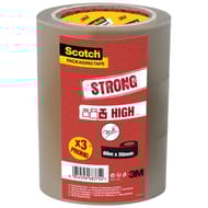 Lot de 3 rubans d'emballage havane - 66m x 48 mm