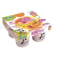 Ferme Adam Yaourts fermiers fruits mixés fraise-framboise-abricots-banane 4x100gr