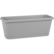 Jardinière Chorus 40 cm avec plateau clipsé gris béton