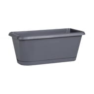 Jardinière Chorus 40 cm avec plateau clipsé - gris anthracite