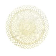 Set de table 32cm feutrine ajoure mandala or paillette