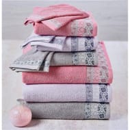 Draps de douche 70x140cm charme rose