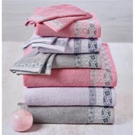 Serviette 50x90cm charme gris violet