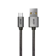 Apm cordon usb 2.0 usb-a/micro usb m/m nylon gris sideral 1m 570345