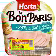 Herta le bon paris -25% de sel lot 2 +1 offert 4 tranches 420g