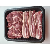 Colis de porc : échine s/os + poitrine en tranche