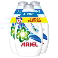 Ariel lessive liquide 75 lavages(3x25) alpine 3.75l
