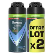 Rexona men déodorant aérosol cobalt dry lot 100ml x2