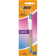 Bic stylo 4 couleurs corps effet metallise nuance x1