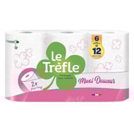 Le trefle papier toilette maxi douceur 6=12 rouleaux